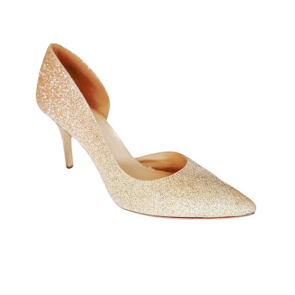 BCBG Women’s Gold Glitter D’Orsay Stiletto Heels – Size 8 - Picture 5 of 8